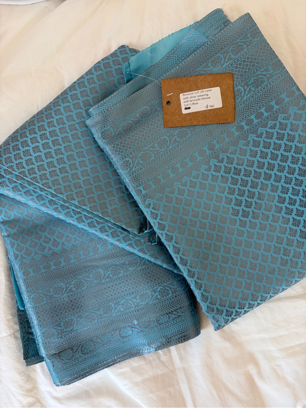 Blue & Silver Banarasi Saree